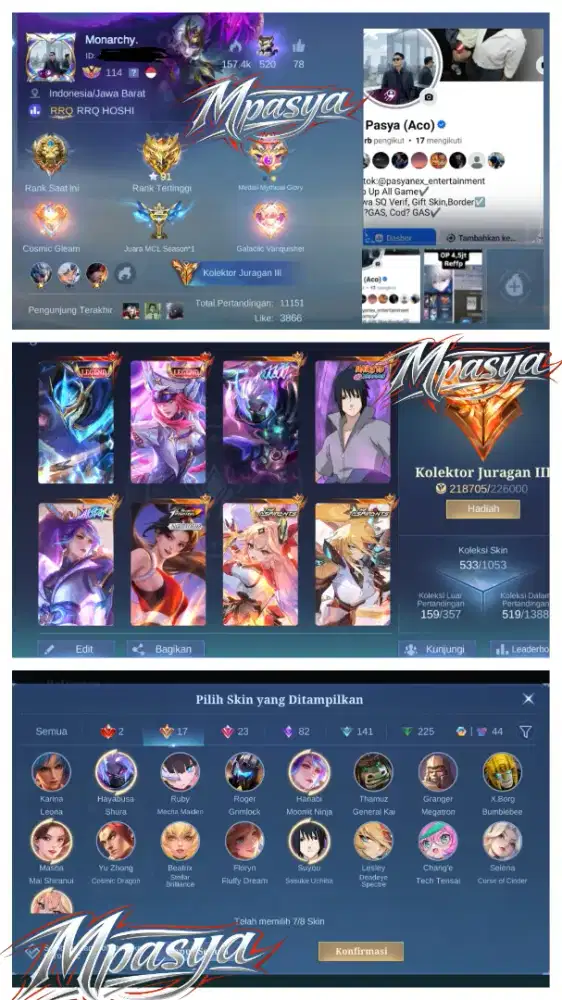 Mobile Legend Kolektor juragan 3