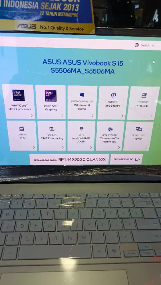 ASUS VIVOBOOK S15 DENGAN CICILAN 0% HOME CREDIT