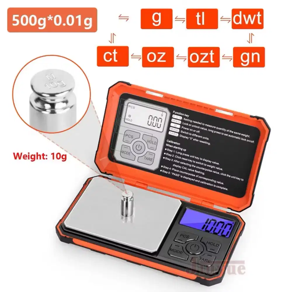 Terlaris timbangan emas digital max 300 gram bisa di cas/pakai batre