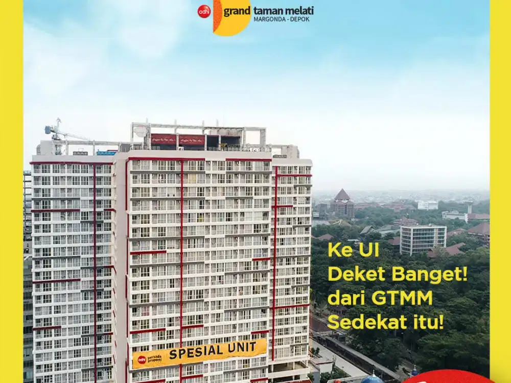 DIJUAL APARTEMEN 1 BEDROOM DI SAMPING UNIVERSITAS INDONESIA