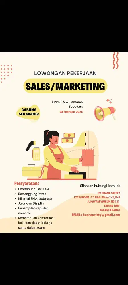 Lowongan pekerjaan sales marketing