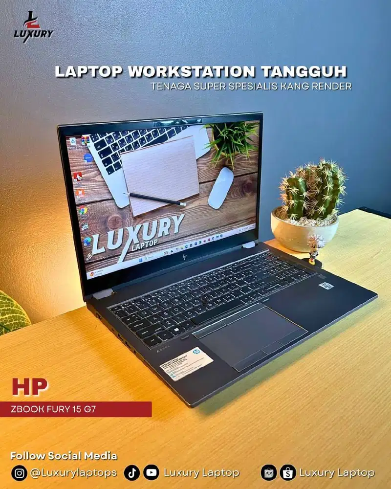 LAPTOP HP ZBOOK FURY 15 G7 CORE I7 JUAL MURAH RAM SSD BU