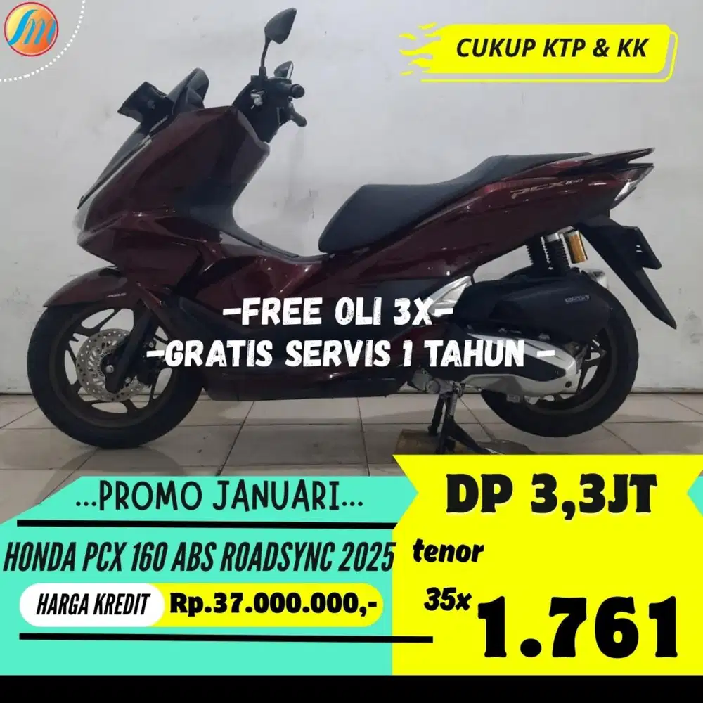 HONDA PCX 160 ABS ROADSYNC 2025 SEKEN KREDIT MURAH ANGSURAN TERJANGKAU