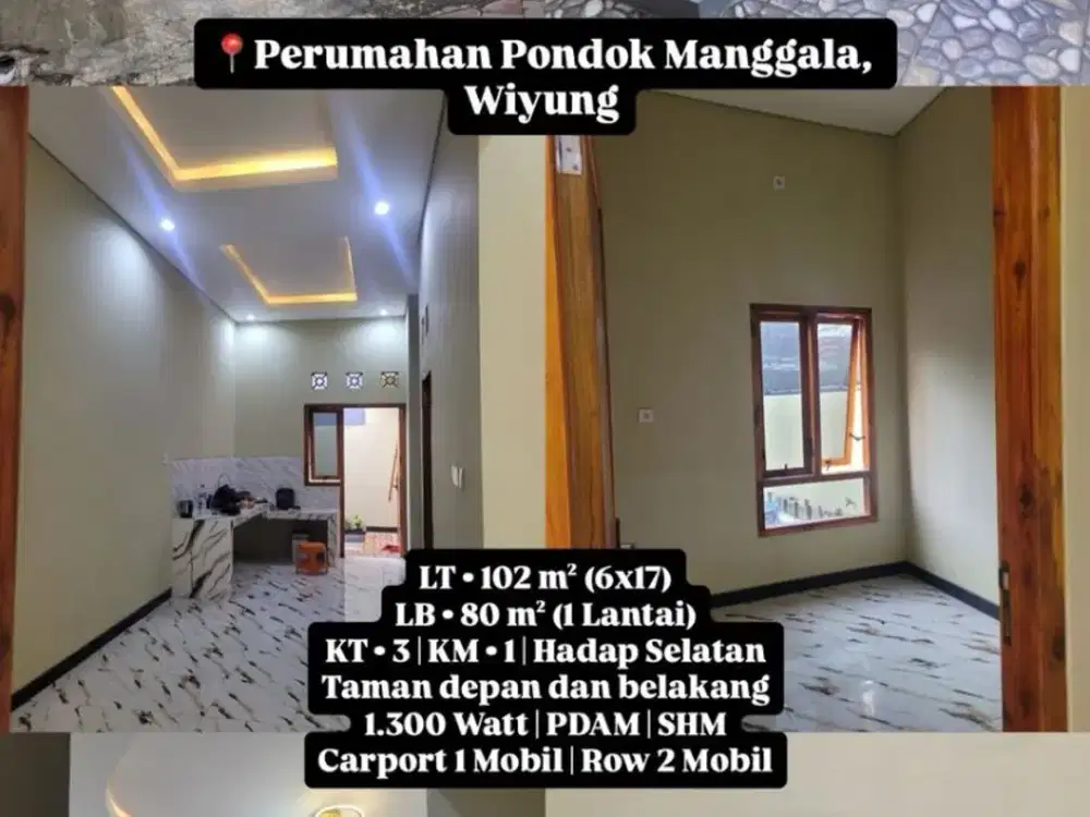 Dijual rumah perumahan pondok manggala wiyung