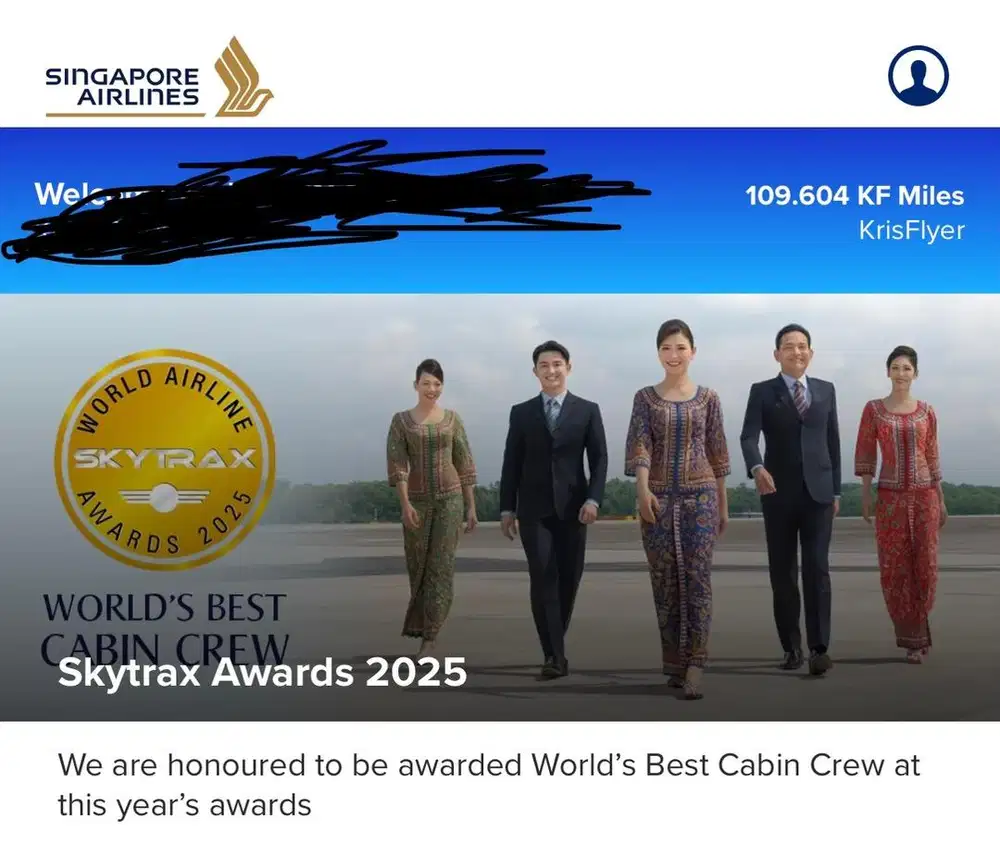 Singapore Airline SQ KrisFlyer