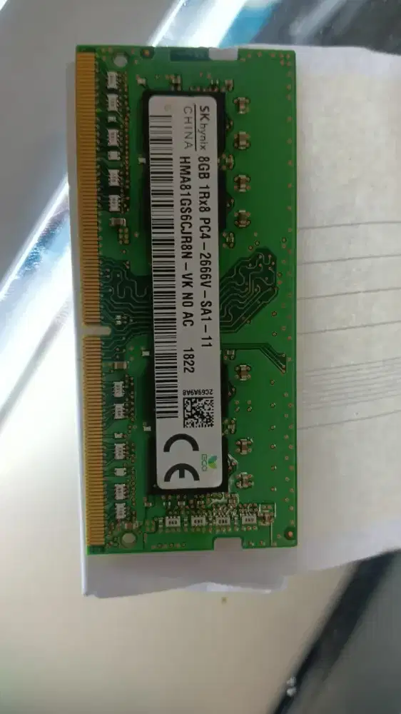 Dijual Ram 8GB DDR4 PC2666 Cabutan laptop Lenovo original hrga PAS