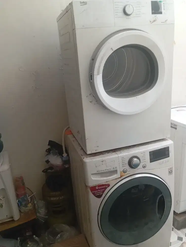 Mesin cuci LG 14 kg dengan pengering beko siap pakai