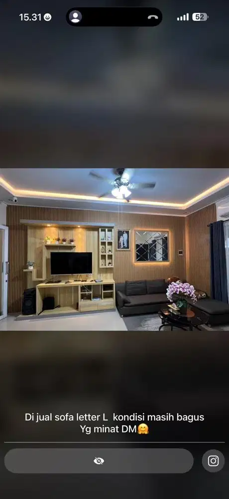 Sofa letter L ruang tamu