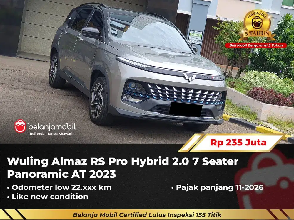 [ GARANSI 5TH ] Wuling Almaz RS Pro Hybrid 2.0 7 Seater 2023/2024