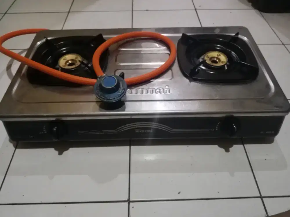 Kompor gas Rinnai 2 tungku + selang regulator
