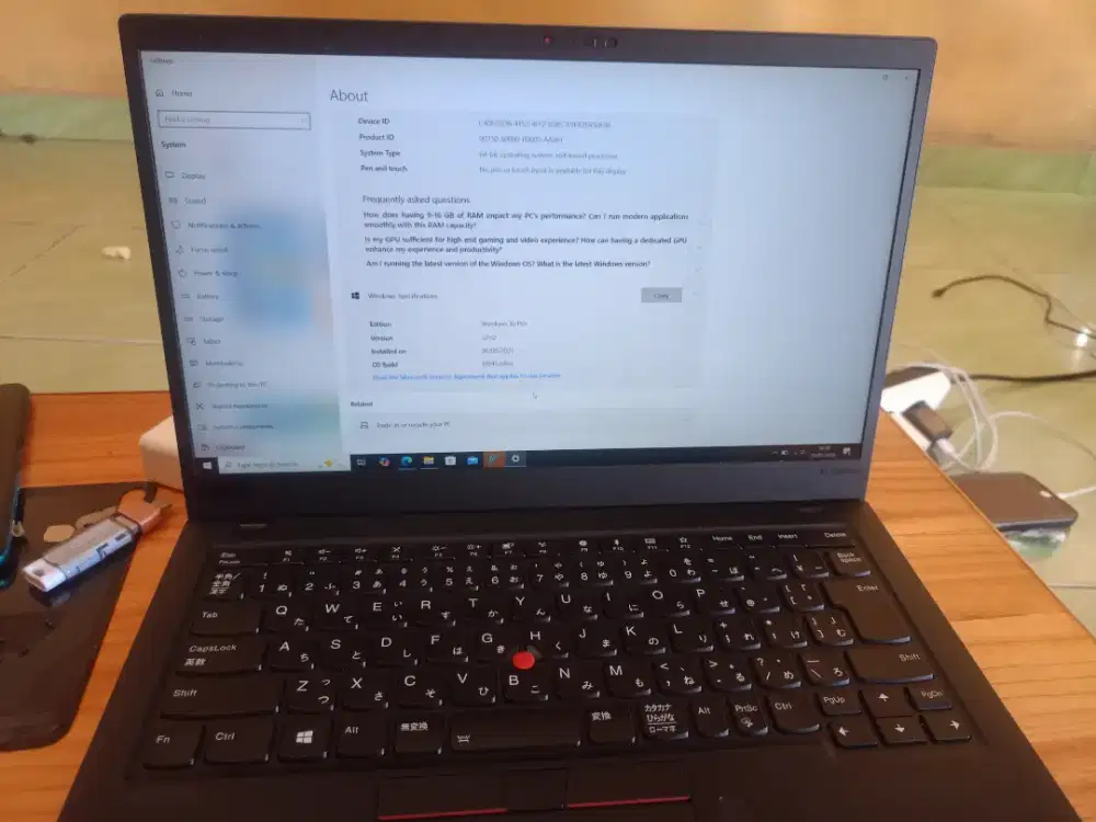 Laptop Thinkpad x1 carbon Gen 8