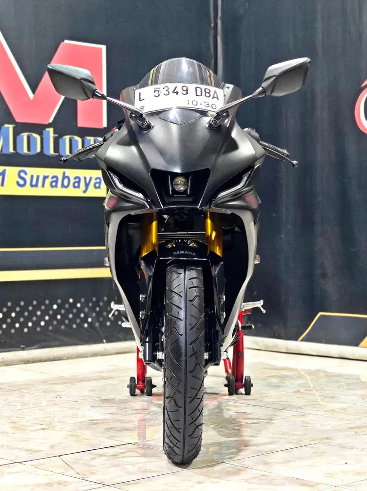 Yamaha R15 V4 Conected  2023 black Matte km2rn.Anugerah motor rungkut