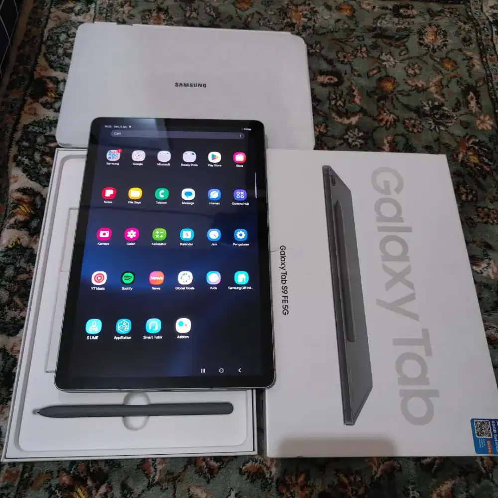 Samsung tab s9 FE 5G 6/128 FULLSET LIKE NEW
