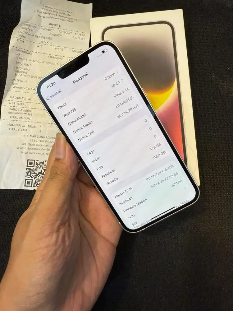 Iphone 14 128 3 minggu pakai