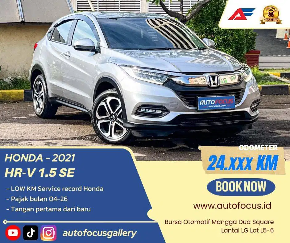 TDP10JT | Honda Hrv 1.5 L SE AT Facelift nik 2019 Silver Metalik Low K