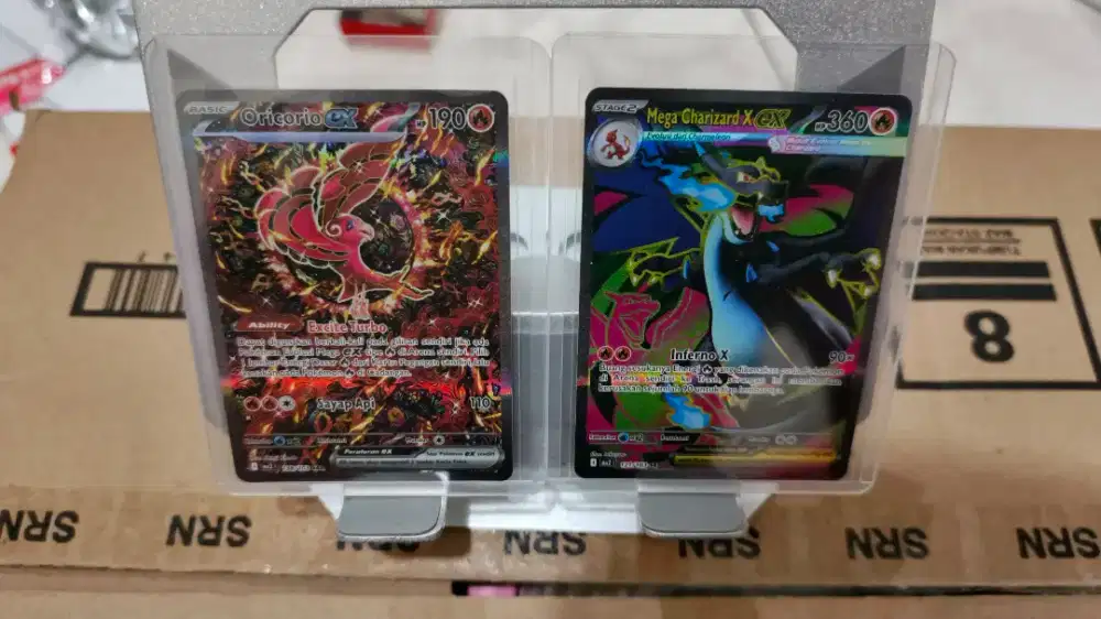 KARTU POKEMON TCG oricorio SAR dan Mega Charizard SR