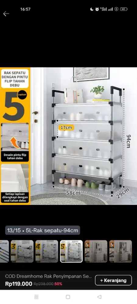 Rak sepatu portable simple