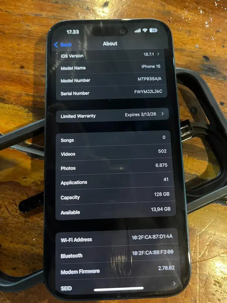 iphone 15 128gb garansi on