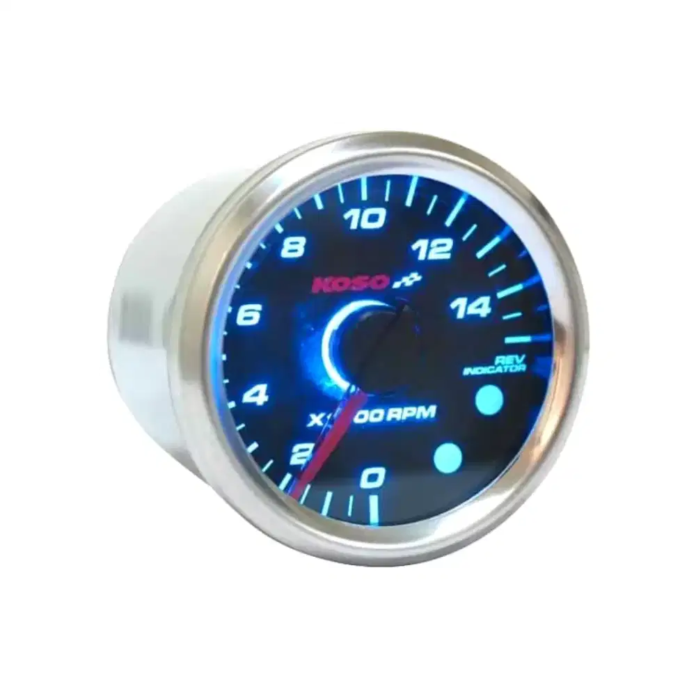 Dijual Tachometer 15.000 RPM Koso Shift Light Red & Backlight Blue Ori