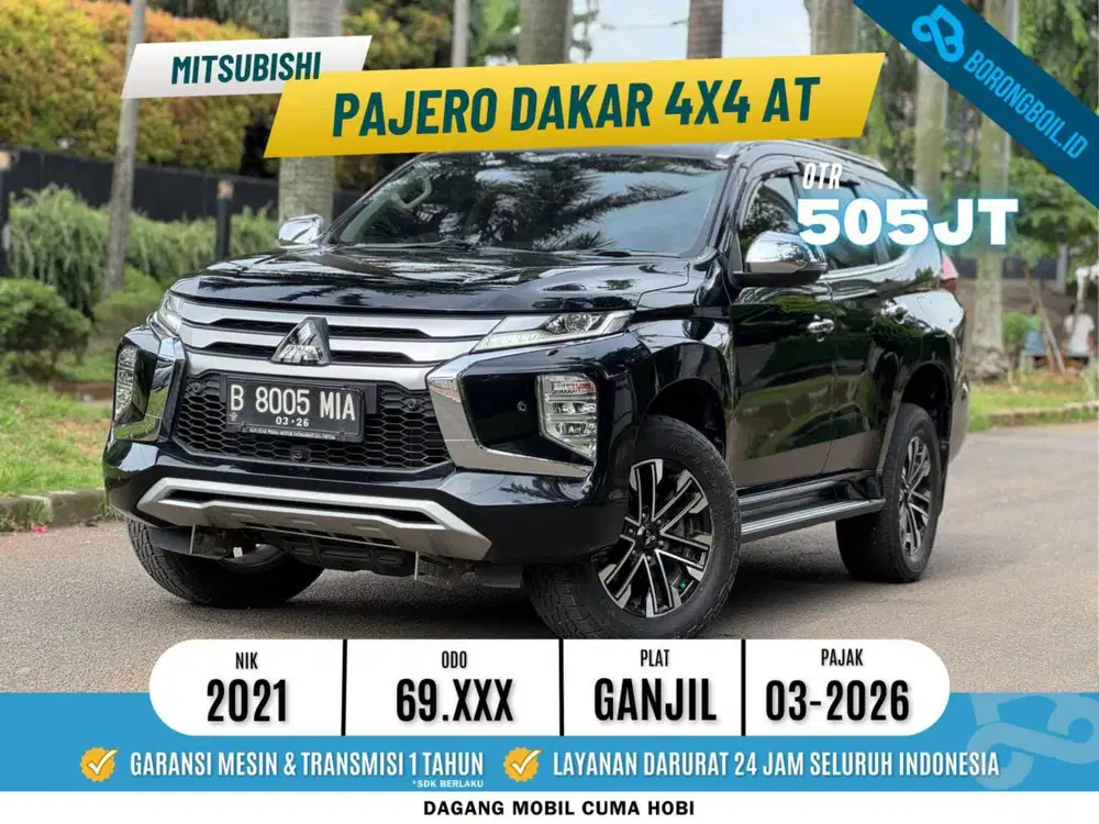 Pajero Dakar 4x4 Ultimate AT Diesel 2021 Hitam