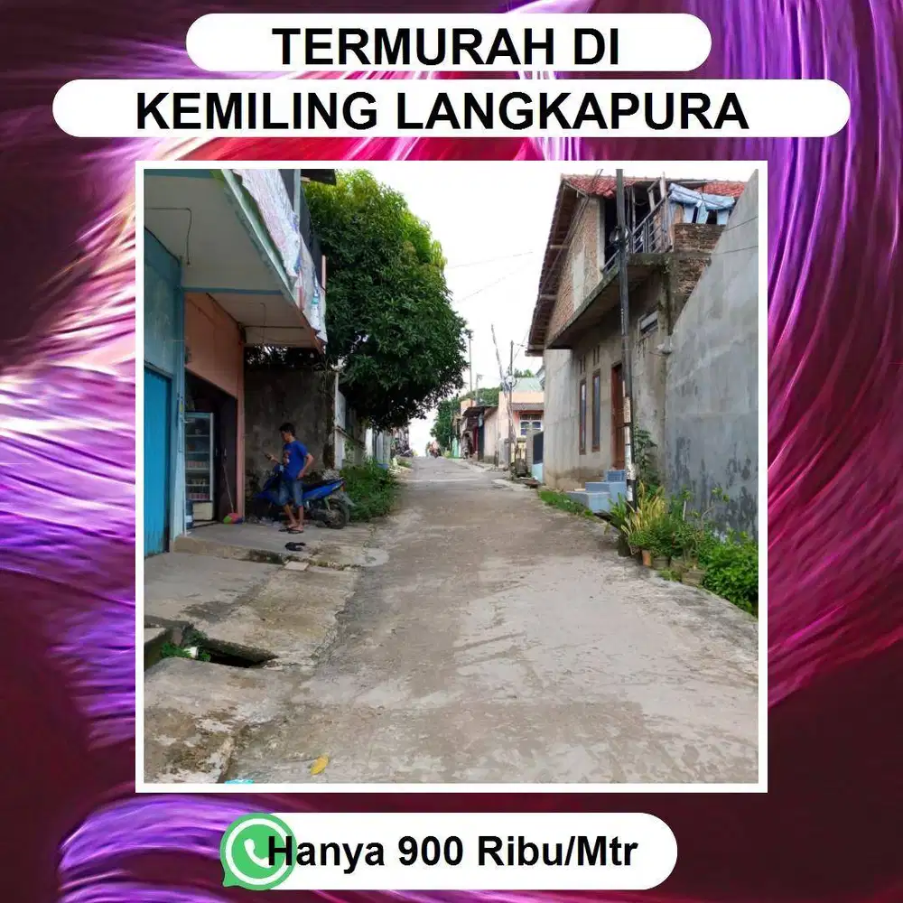 TANAH KEMILING DEKAT DENGAN SEKOLAH LOKASI BEBAS BANJIR