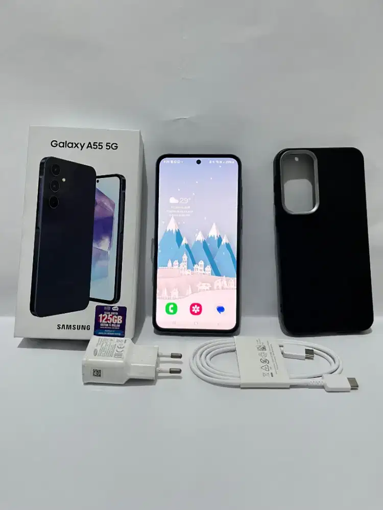 Jual Rugi Samsung Galaxy A55 8/256 SEIN warna navy. 3.6 juta nego