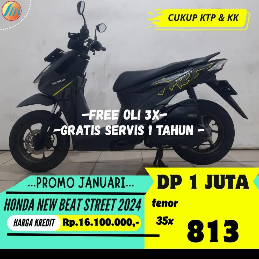 HONDA NEW BEAT STREET 2024 KREDIT MURAH ANGSURAN SANGAT RINGAN KTP KK