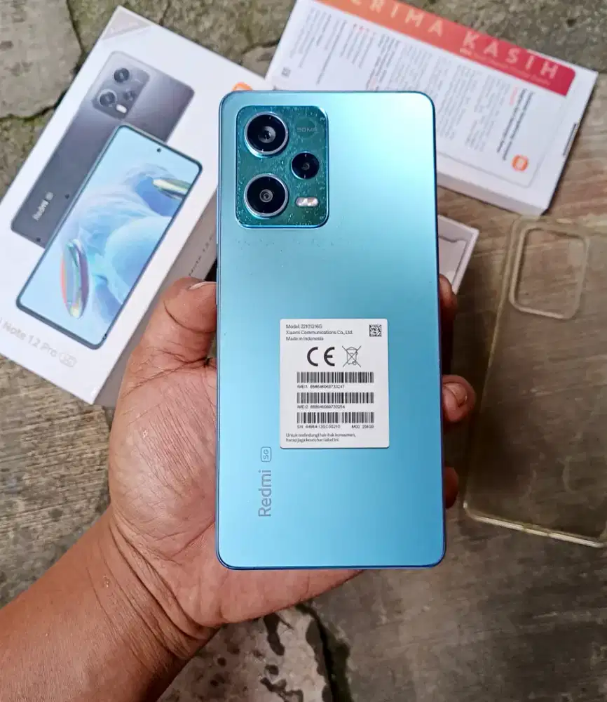 Redmi Note 12 Pro 5G (8/256) Fullset Ori Mulus Minus Pemakaian Saja