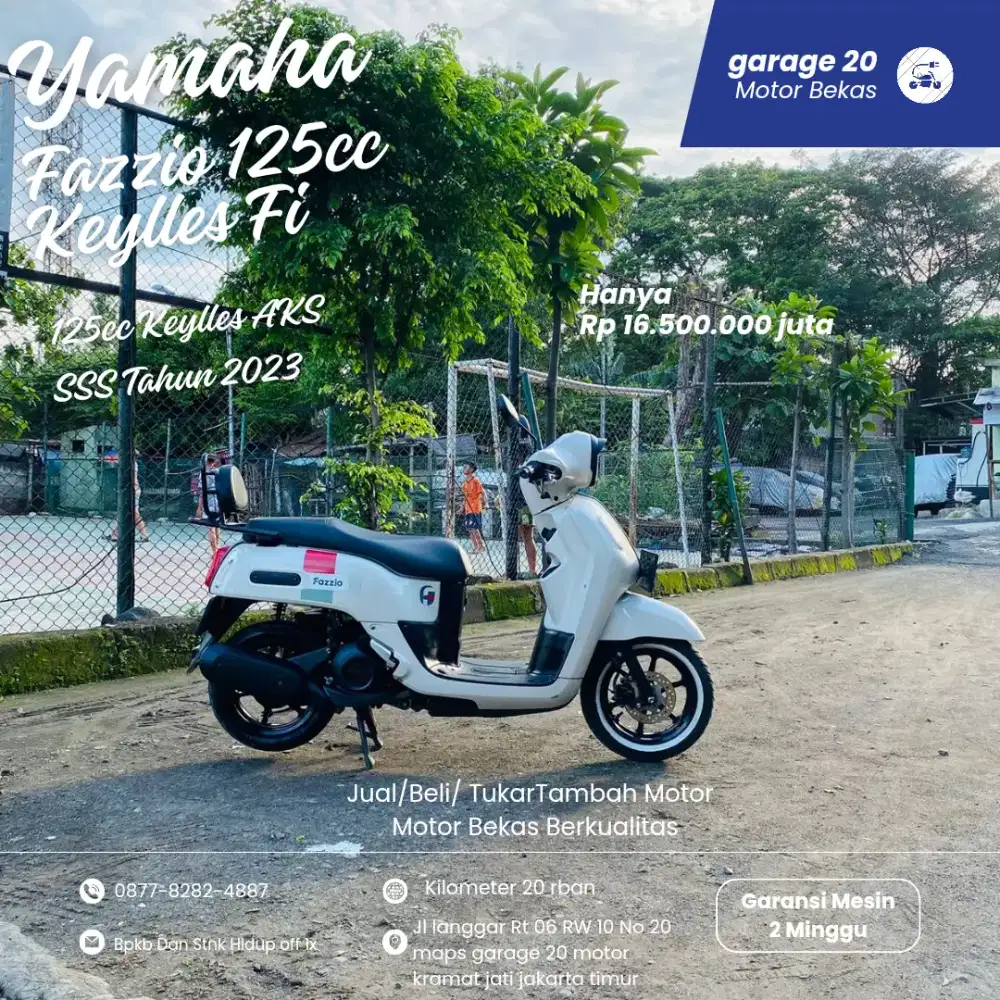 Yamaha Fazzio 125cc Keylles aks sss hybrid tahun 2023 pajak off