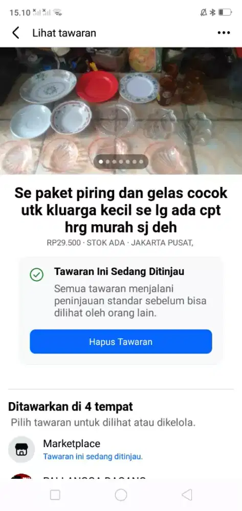 Se paket piring gelas berkualitas kond spt baru cocok utk kluarga kcl