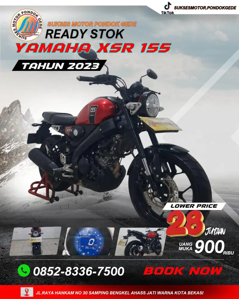 DP 900 RIBU YAMAHA XSR 155 TAHUN 2023 SURAT LENGKAP