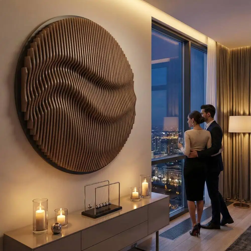 Dekorasi Rumah Pajangan Dinding Parametric Wavy Wall