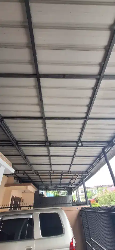 Kanopi besi atap spandex premium