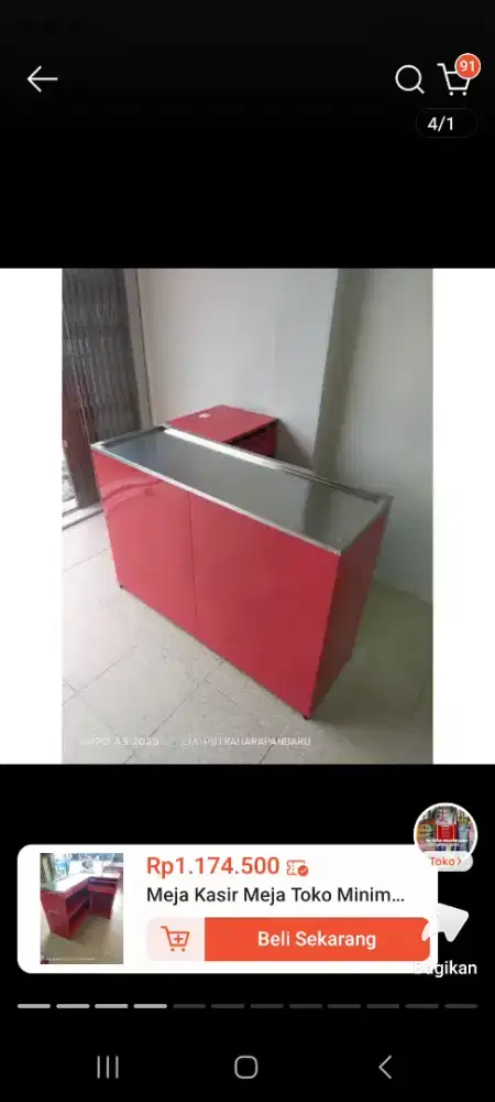 Meja Kasir besi