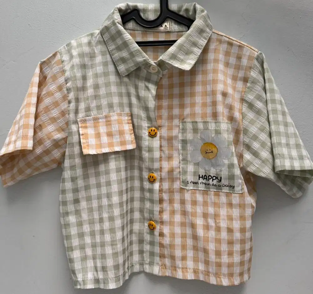 Kemeja Korea Kotak-Kotak