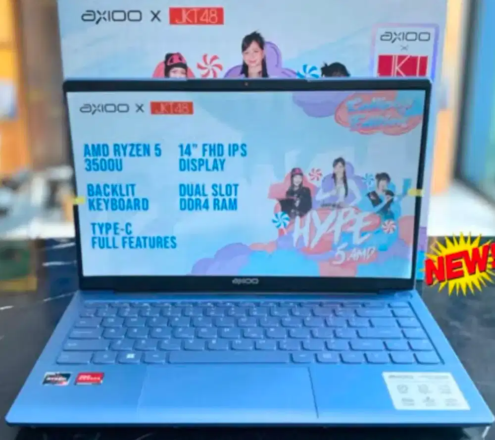 Axioo MyBook LOLiPOP Hype 5 X3 AMD AMD Ryzen 5 3500U 8GB gransi panjng