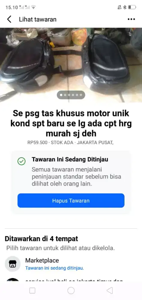 Se psg tas khusus sepeda/motor antik kond spt baru mgkn ada yg perlu