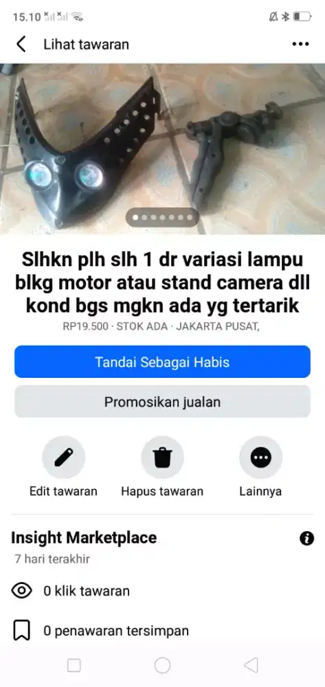 Slhkn lh slh 1 dr Lou acc sepeda/motor atau sblh nya murah sj cpt