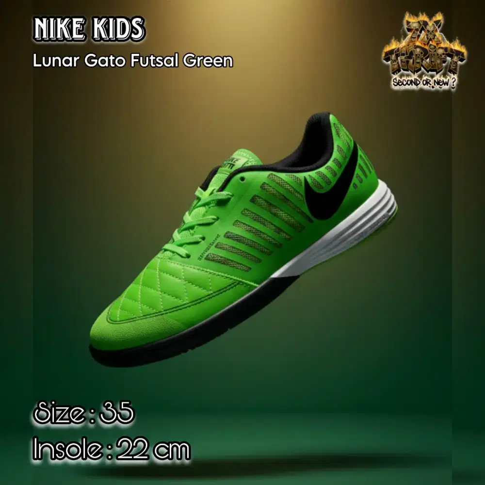 SEPATU BOLA FUTSAL ANAK COWO GREEN HIJAU HIGH QUALITY