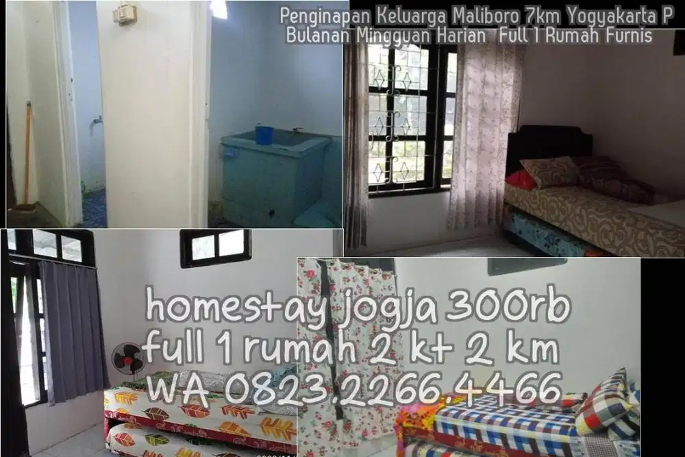 Penginapan Keluarga Maliboro 7km Yogyakarta P Bulanan Mingguan Harian