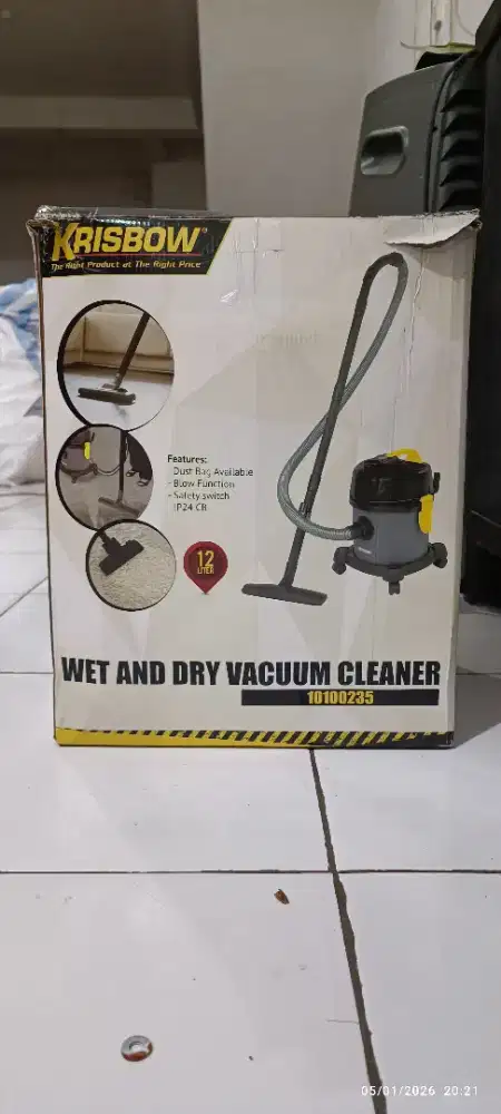 Vacum Cleaner Krisbow 12L Aksesoris Lengkap Masih Sep Baru
