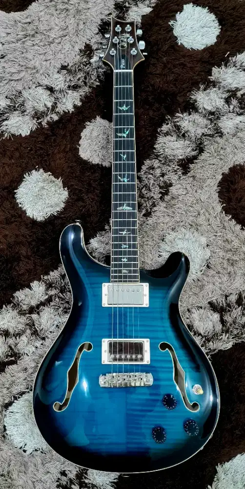 PRS SE Custom 24 semi Hollow Piezo Peacock blue
