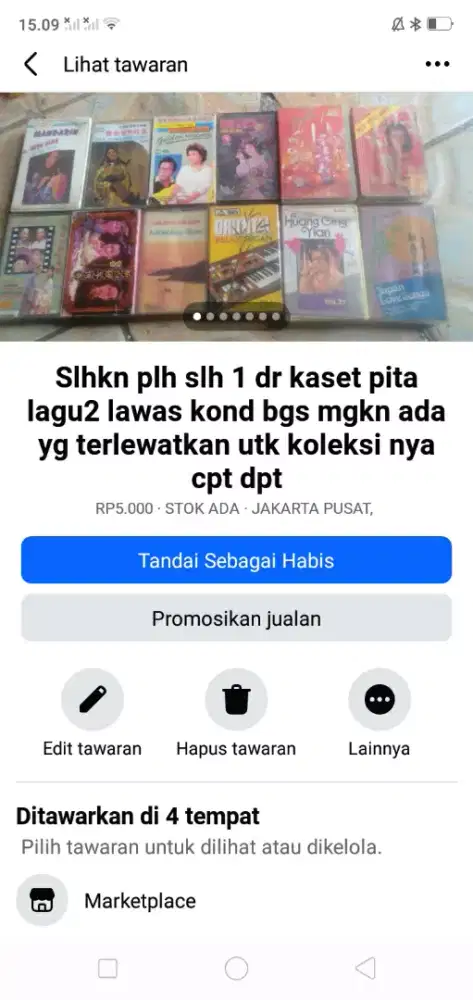 Slhkn plh slh 1 dr kaset pita lagu2 lawas kond bgs mgkn ada yg perlu