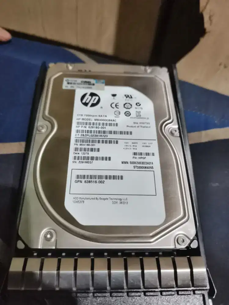 HPE  3TB 7200RPM 3.5in SATA