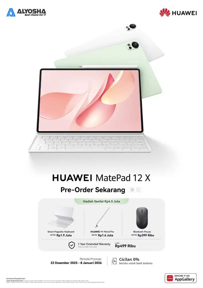 Promo Pre ORDER matepad 12x 2026 FREE PEN DAN MOUSE