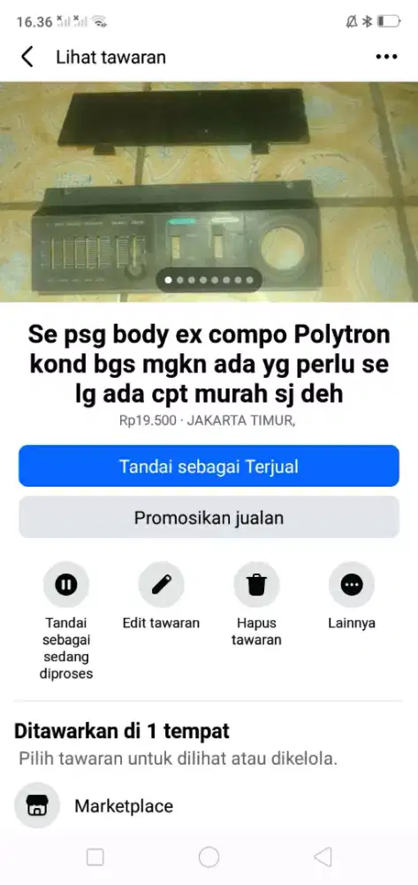 Se paket kelengkapan audio compo lawas Polytron lmgkn ada yg perlu