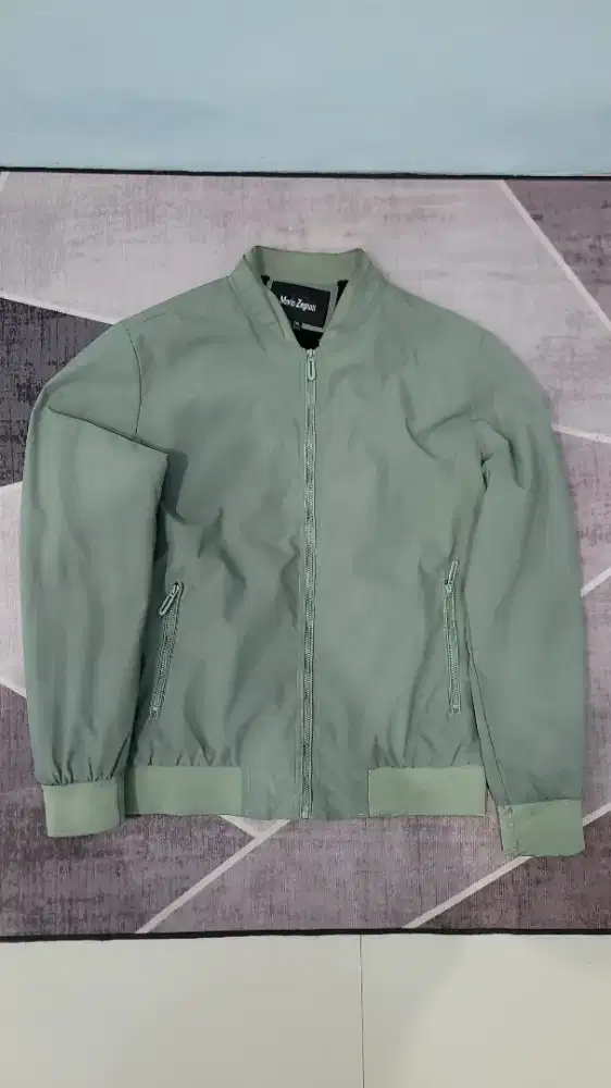 Jaket Bomber Hijau Cowok Size 3XL