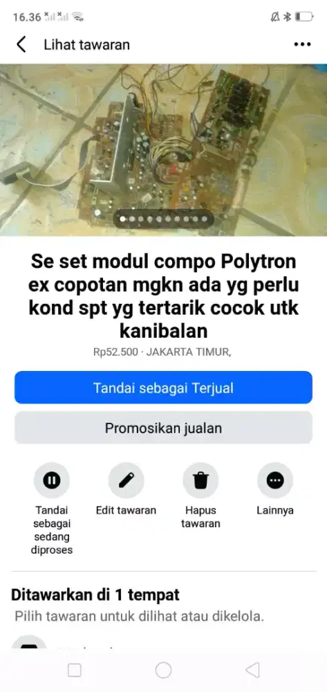 Modul ex copotan audio compo Polytron bhn kanibalan cocok SKL murah sj