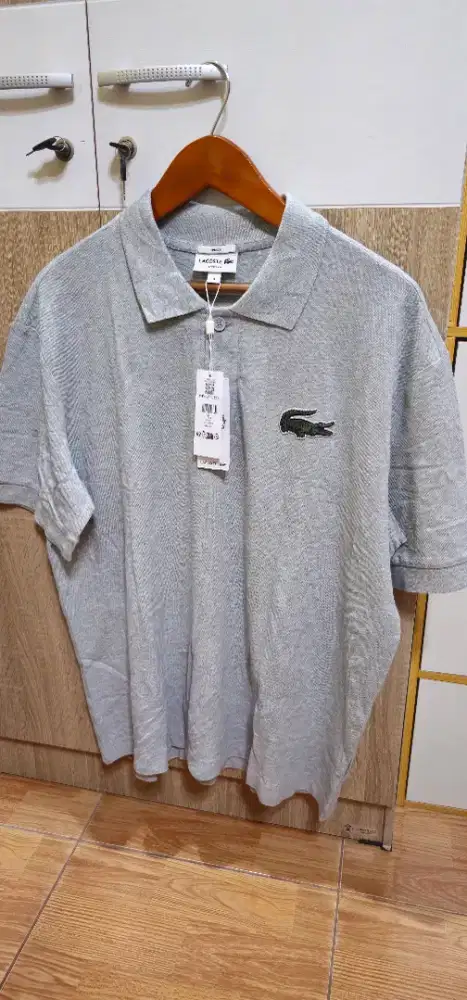 Lacoste Loose Fit Grey Big Logo