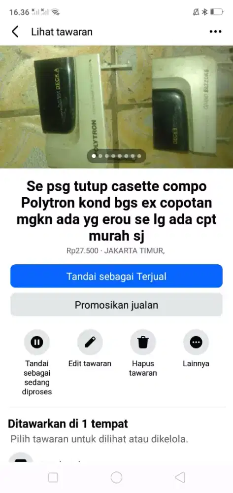 Se psg pintu kaset audio vcompo Polytron kond bgs mgkn perlu murah sj